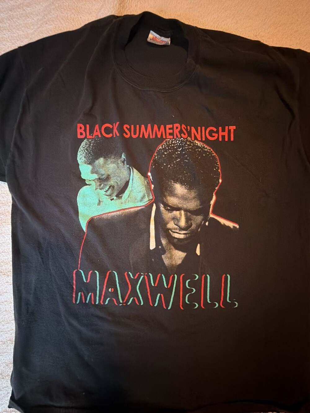 Vintage 2009 Maxwell Black Summers Night Tour Band T-Shirt with Chrisette Michel